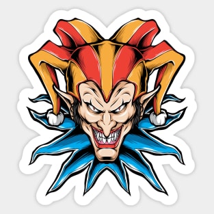 Clown Scary Head Sticker